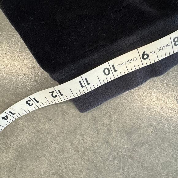 Vintage Y2K Juicy Couture Black Velour Velvet Youth SZ Girls 10 Sweatpant Jogger - Picture 5 of 5
